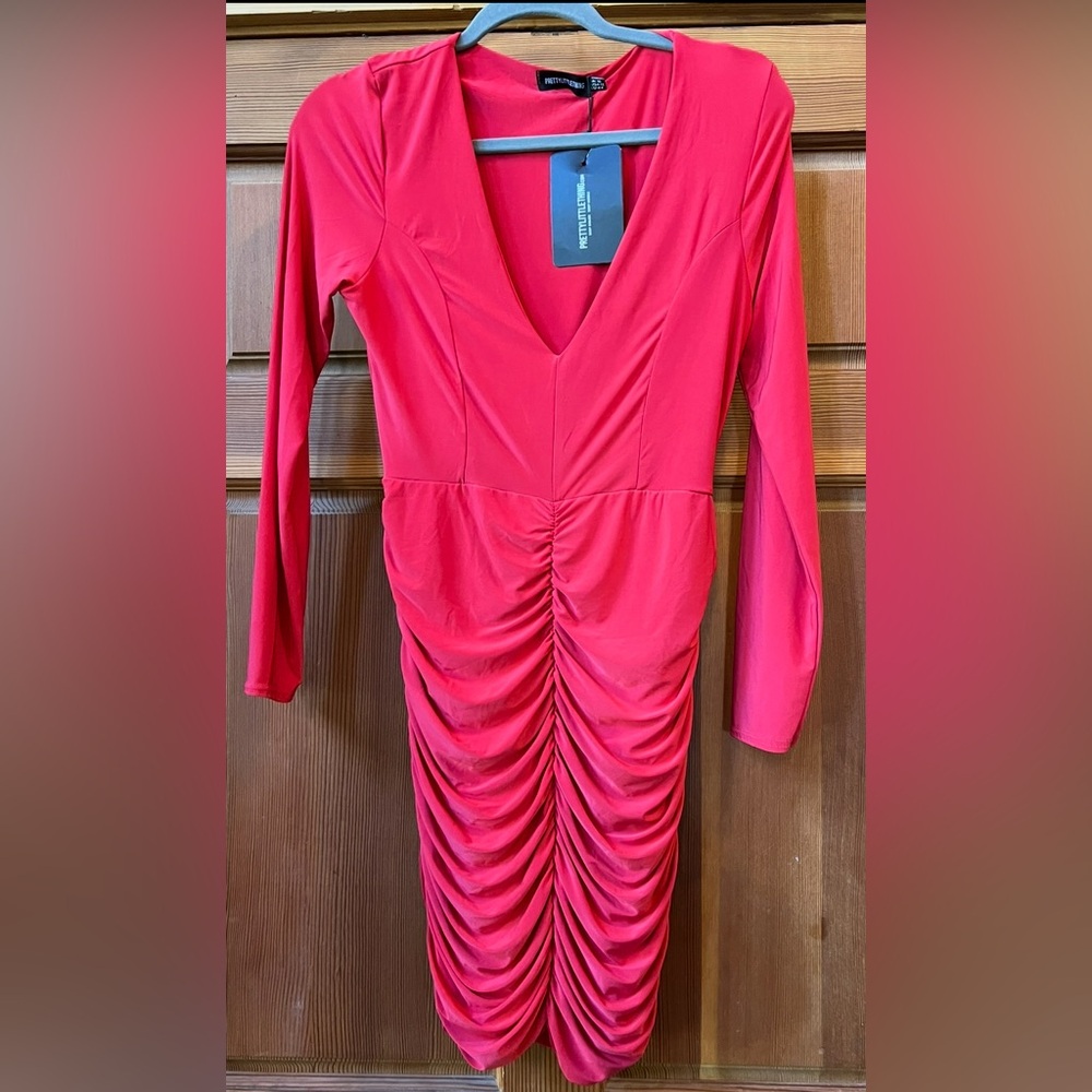 NWT Pretty Little Things ruched dress size 12